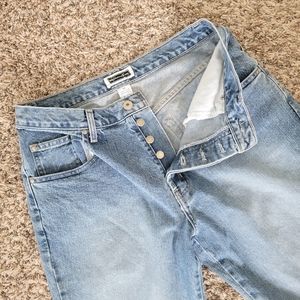 Xhilaration | Y2K Button Fly High Rise Light Wash Denim Straight Blue Jeans 00s